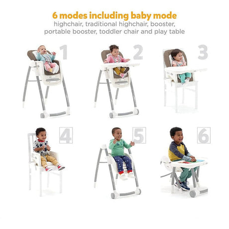 Joie Multiply 6-in-1 Convertible Highchair | Baby to Toddler Booster & Play Table | Adjustable Height & Recline | 6m-6y - Starry Night