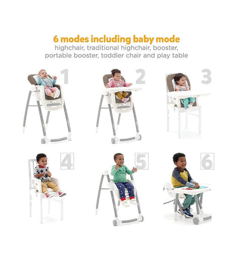 Joie Multiply 6-in-1 Convertible Highchair | Baby to Toddler Booster & Play Table | Adjustable Height & Recline | 6m-6y - Starry Night - MINIMEE KIDS