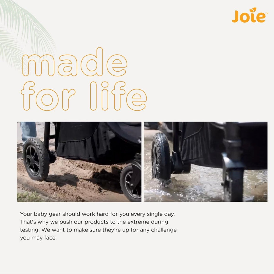 Joie Tourist Lightweight Baby Stroller – Flat Reclining Seat | One-Hand Fold | Travel System Compatible with Rain Cover, Travel Bag & Adapters | Lightweight Stroller for 0 to 3 Years (Upto 15Kg) – Shale