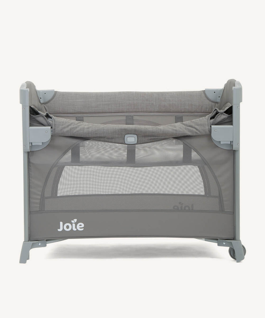 Joie Kubbie Sleep Bedside Crib & Compact Travel Cot - Foggy Grey - 0 to 36 Months - MINIMEE KIDS