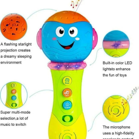 Kun Sheng Projection MIC Music Microphone Light Up Toy For Kids