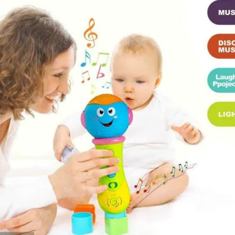 Kun Sheng Projection MIC Music Microphone Light Up Toy For Kids