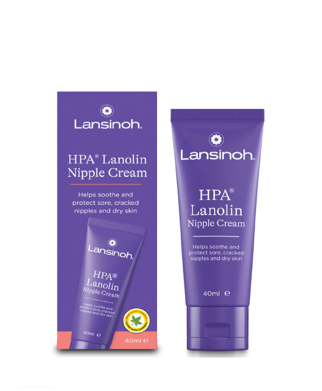 Lansinoh HPA Lanolin Nipple Cream for Breastfeeding | 100% Natural, Hypoallergenic & Safe for Baby | Soothes Sore & Cracked Nipples | No Removal Needed Before Nursing | Available in 10ml & 40g - MINIMEE KIDS