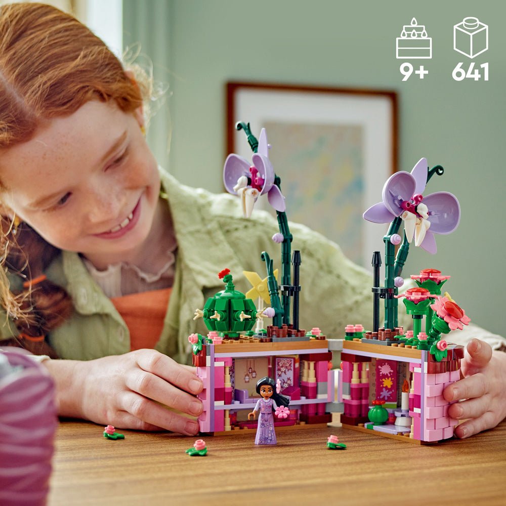 LEGO Disney 43237 Encanto Isabela’s Flowerpot | 641 Pieces | Buildable Play and Display Toy with Hidden Room, Isabela Mini-Doll, Orchid and Cactus LEGO Flowers | Gift for Kids Aged 9+