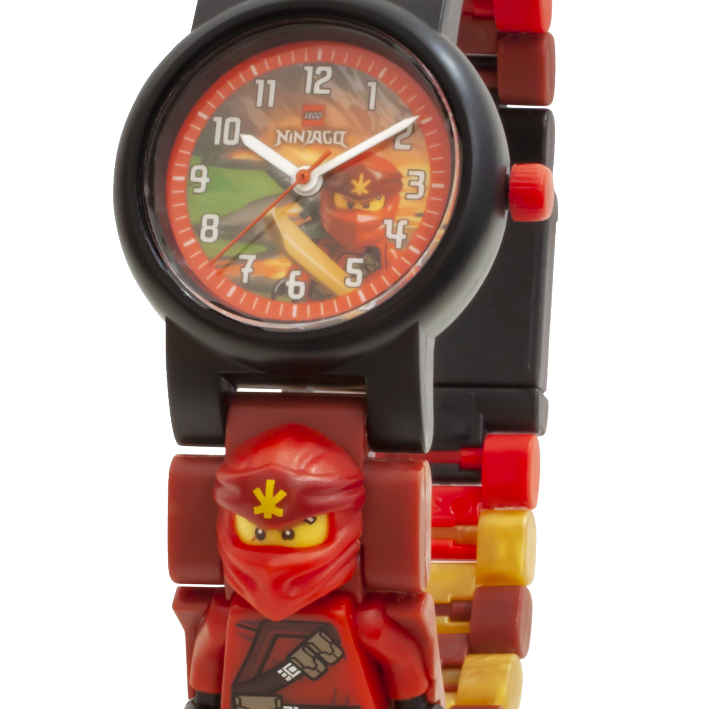 LEGO Ninjago 8021643 KAI Buildable Minifigure Link Watch, with Interchangeable Links, Analog Display, and Integrated Kai Minifigure, Water-Resistant Toy for Kids Aged 6+ (24 Pieces)