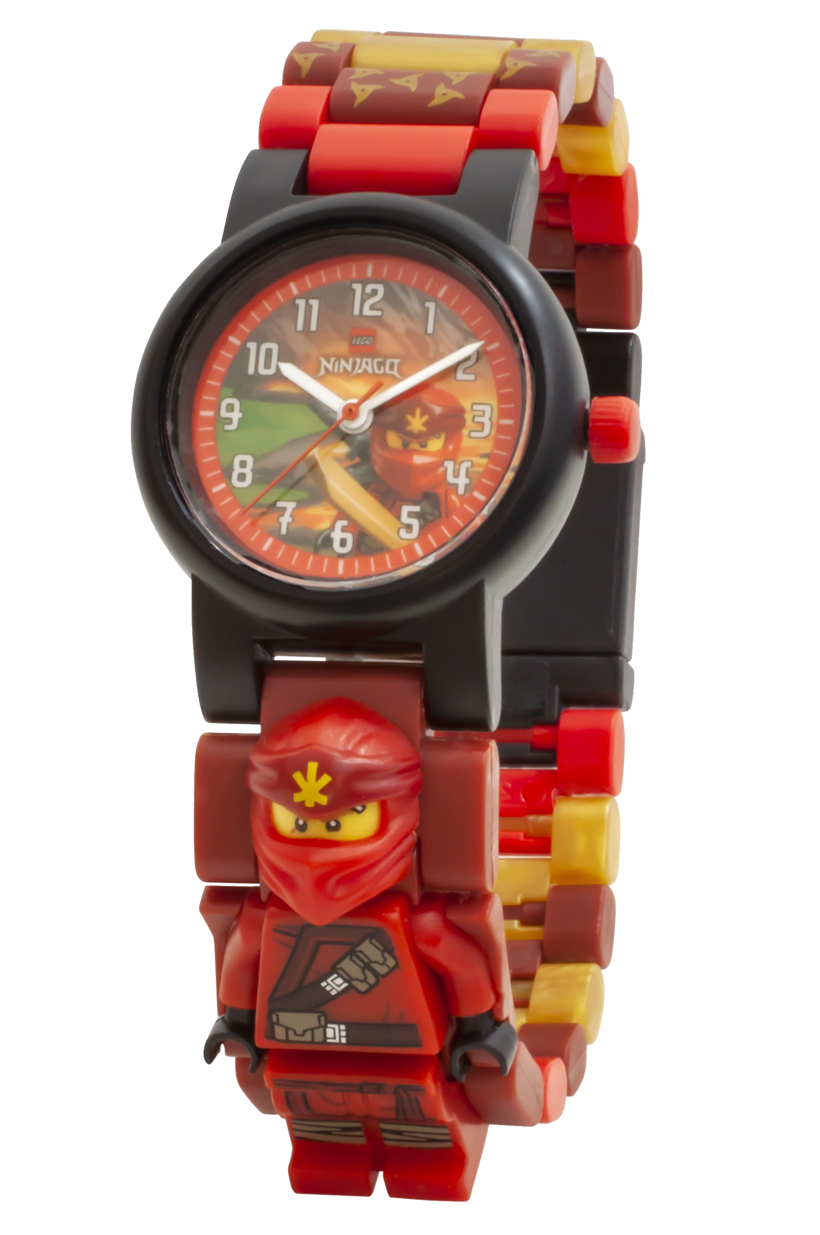 LEGO Ninjago 8021643 KAI Buildable Minifigure Link Watch, with Interchangeable Links, Analog Display, and Integrated Kai Minifigure, Water-Resistant Toy for Kids Aged 6+ (24 Pieces)