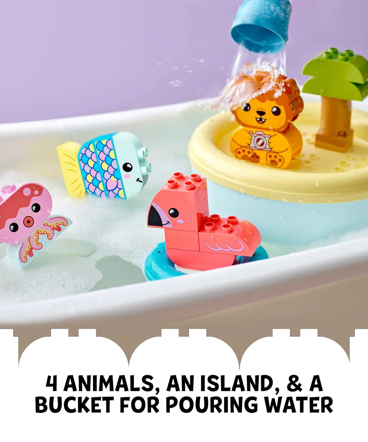 LEGO 10966 Duplo Bath Time Fun Floating Animal Island For Ages 1.5 Years and Up - MINIMEE KIDS