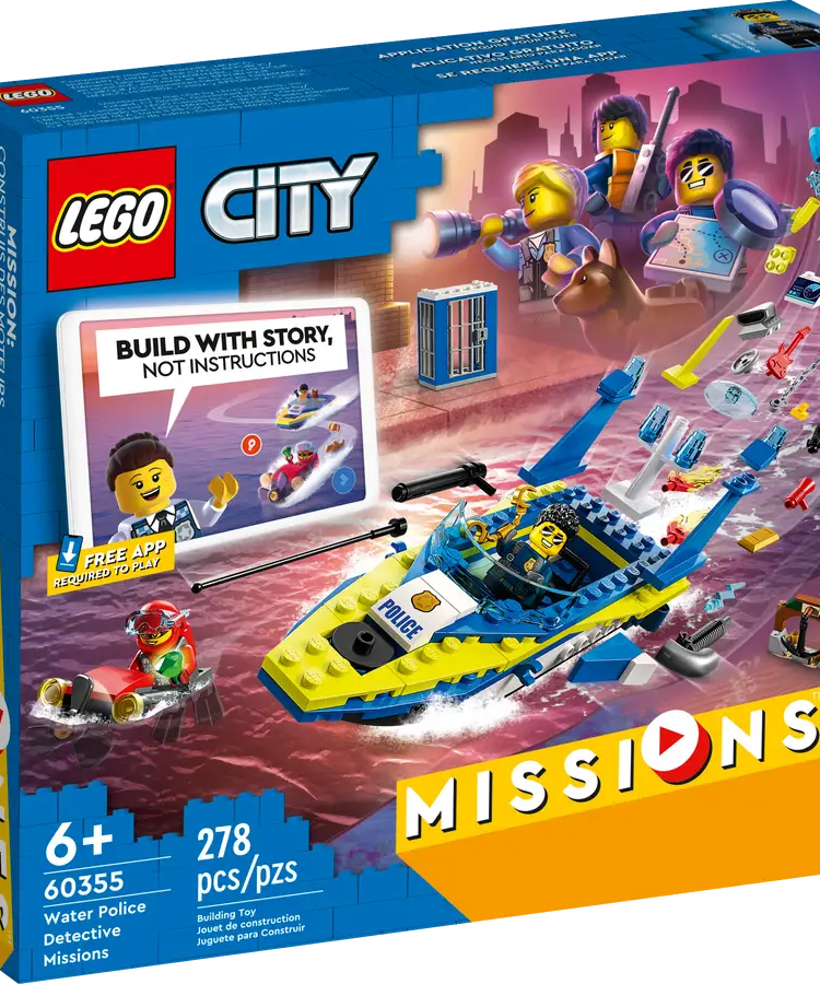 LEGO City 60355 Water Police Detective Mission 278 Pieces Building Kit for Ages 6+ Years - MINIMEE KIDS
