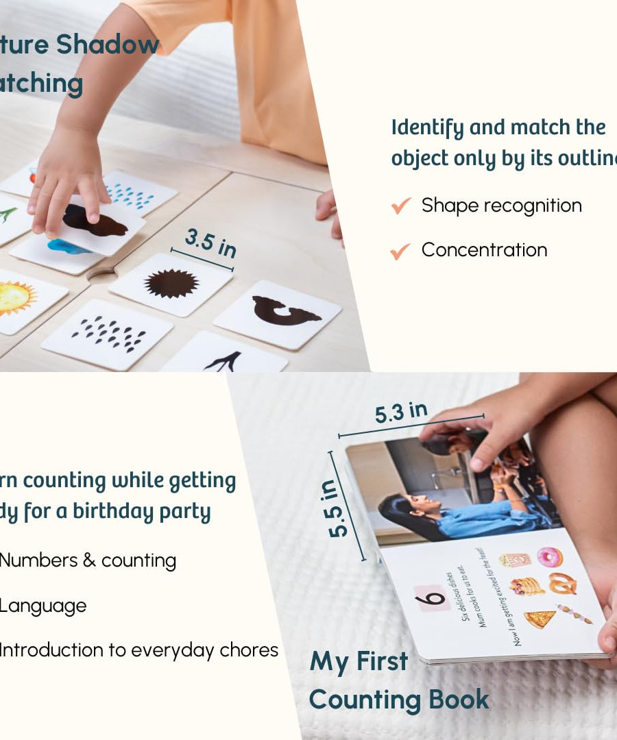 Curious Cub Play & Learn Montessori Kit - Level 11 for 24 Months+, A Curated Box of 10 Engaging Educational Toys to Develop Numeracy, Problem-Solving, and Fine Motor Skills