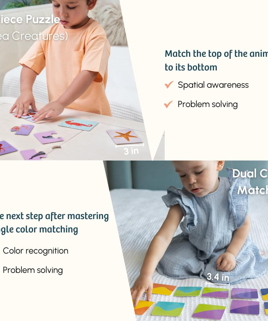 Curious Cub Play & Learn Montessori Kit - Level 11 for 24 Months+, A Curated Box of 10 Engaging Educational Toys to Develop Numeracy, Problem-Solving, and Fine Motor Skills