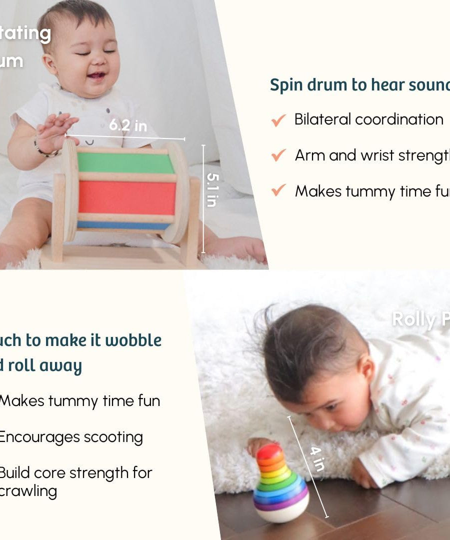 Curious Cub Level 3 Montessori Play & Learn Kit (5 Months+) | Sensory & Motor Skill Development Baby Toys | Made in India | minimee kids