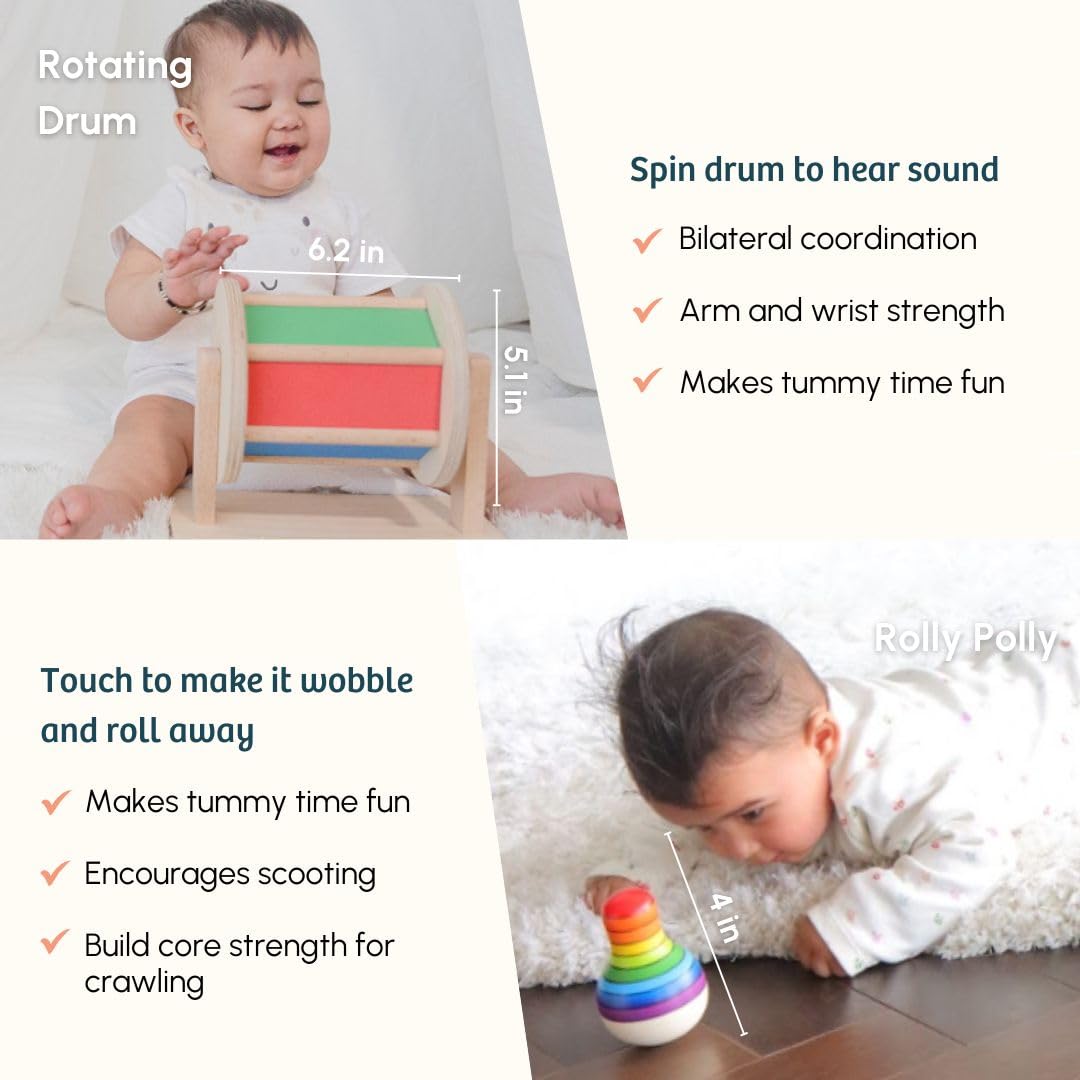 Curious Cub Level 3 Montessori Play & Learn Kit (5 Months+) | Sensory & Motor Skill Development Baby Toys | Made in India | minimee kids