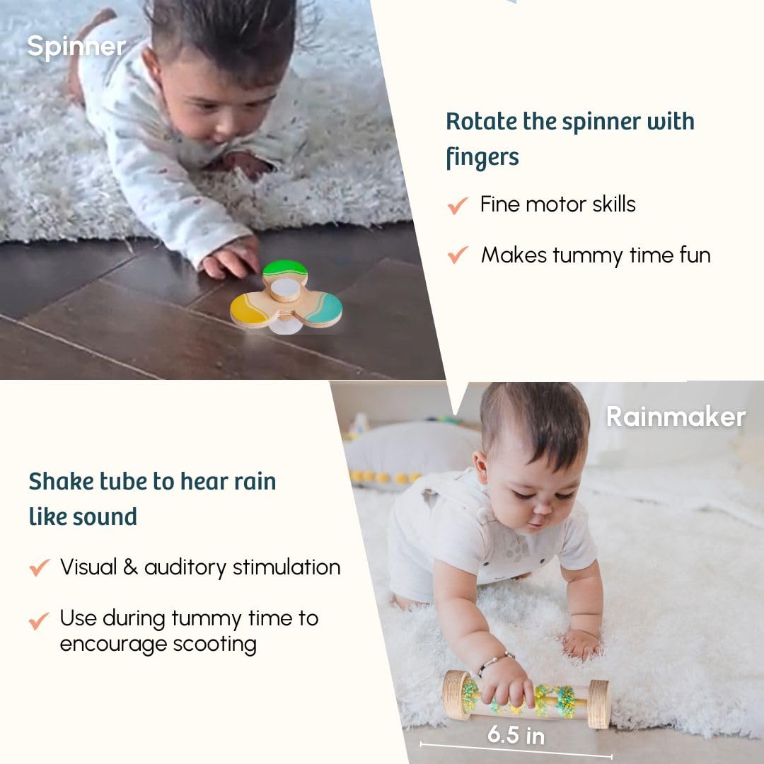 Curious Cub Level 3 Montessori Play & Learn Kit (5 Months+) | Sensory & Motor Skill Development Baby Toys | Made in India | minimee kids