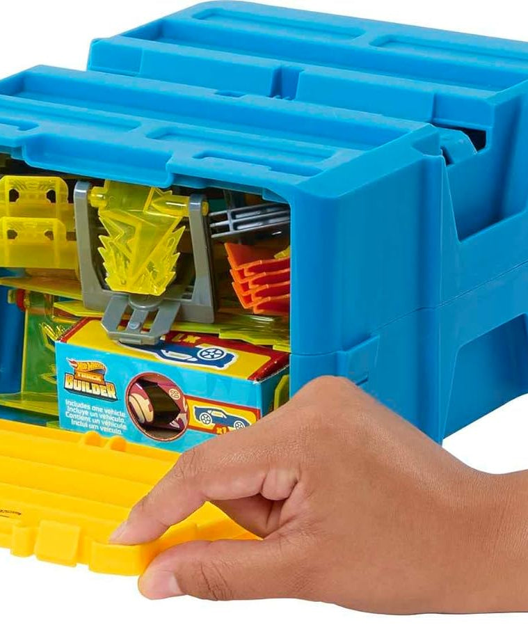 Hot Wheels Track Builder Lightning Boost Pack unassembled 3-in-1 Track Playset for 4+ Years