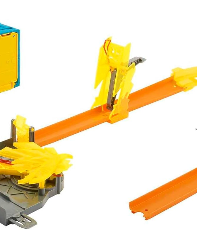 Hot Wheels Track Builder Lightning Boost Pack unassembled 3-in-1 Track Playset for 4+ Years
