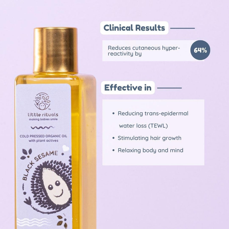 Little Rituals Black Sesame Cold Pressed Organic Oil Nourish - 100ml