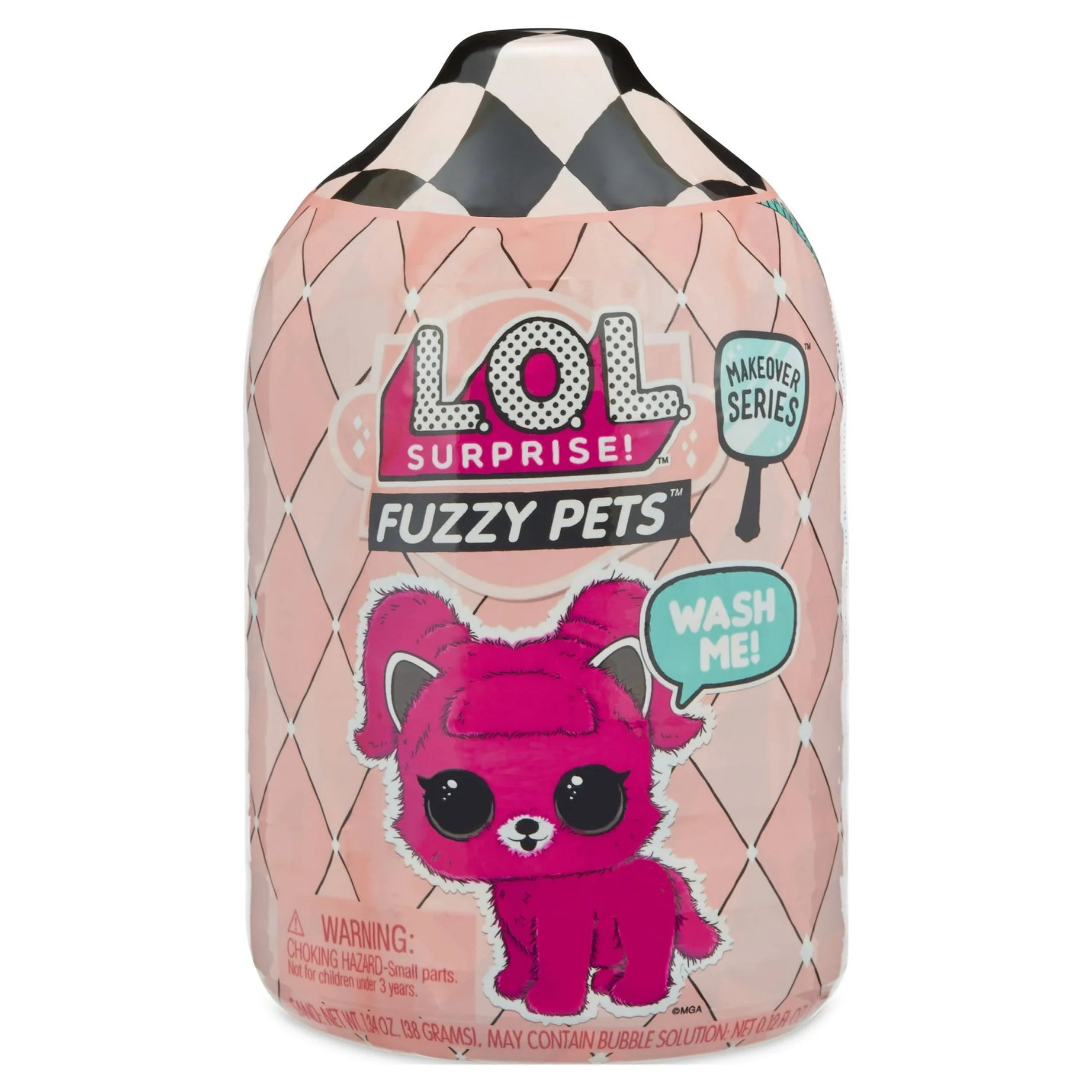 L.O.L. Surprise! Fuzzy Pets – Makeover Series | Washable Colorful Fuzz with 7 Surprises | Unbox, Wash & Reveal Pets in Shampoo Bottle Case