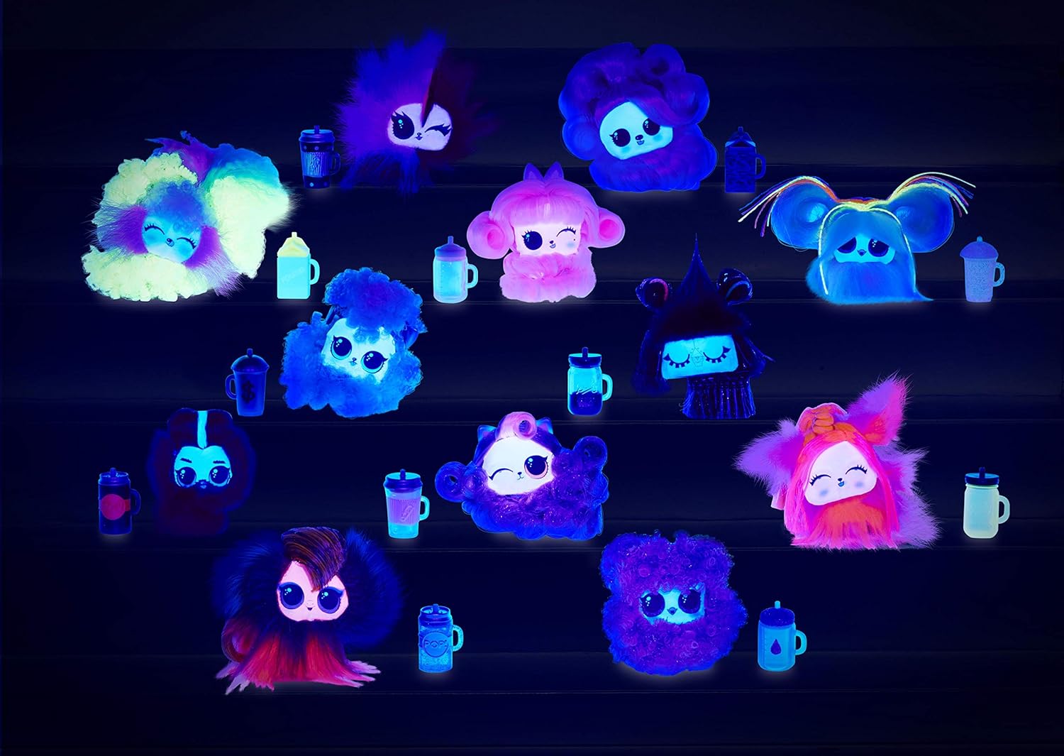 L.O.L. Surprise! Lights Pets with Real Hair & 9 Surprises Including Black Light Surprises - Collect All 12 Pets!