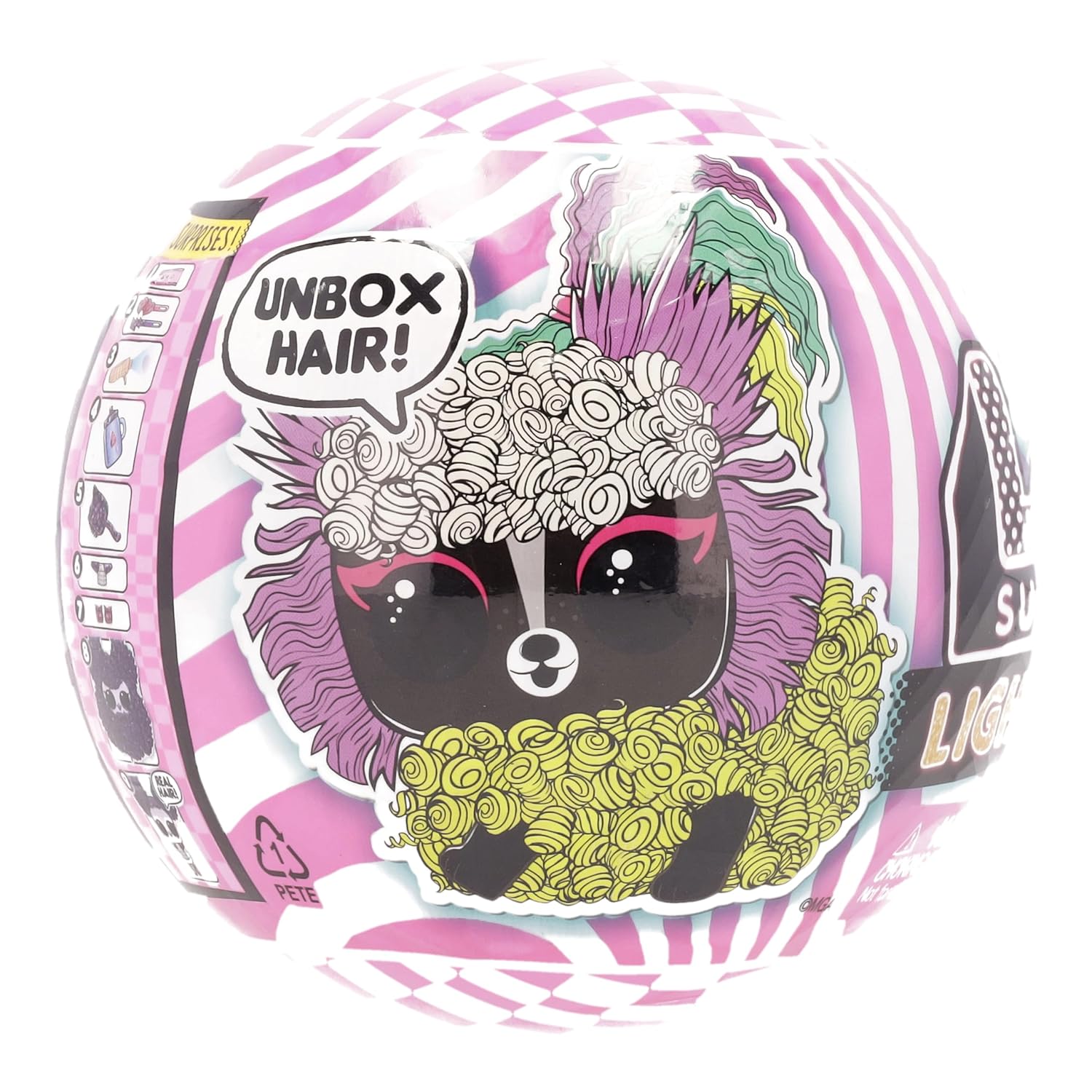 L.O.L. Surprise! Lights Pets with Real Hair & 9 Surprises Including Black Light Surprises - Collect All 12 Pets!