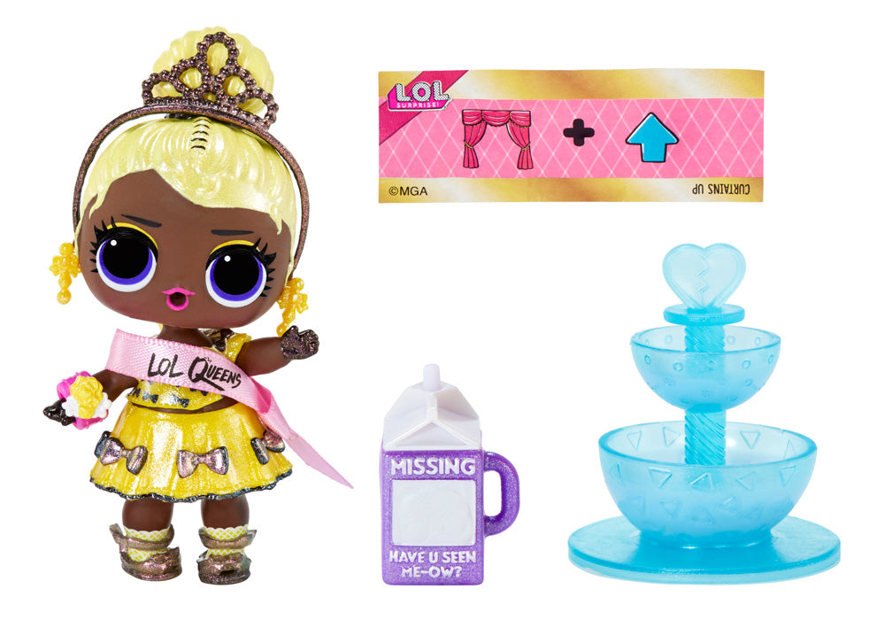 L.O.L. Surprise! Queens Doll – Royal Edition with 9 Surprises | Throne, Tiara, Fashion Accessories | Collectible Ball with Secret Royal Theme | Styles May Vary - MINIMEE KIDS