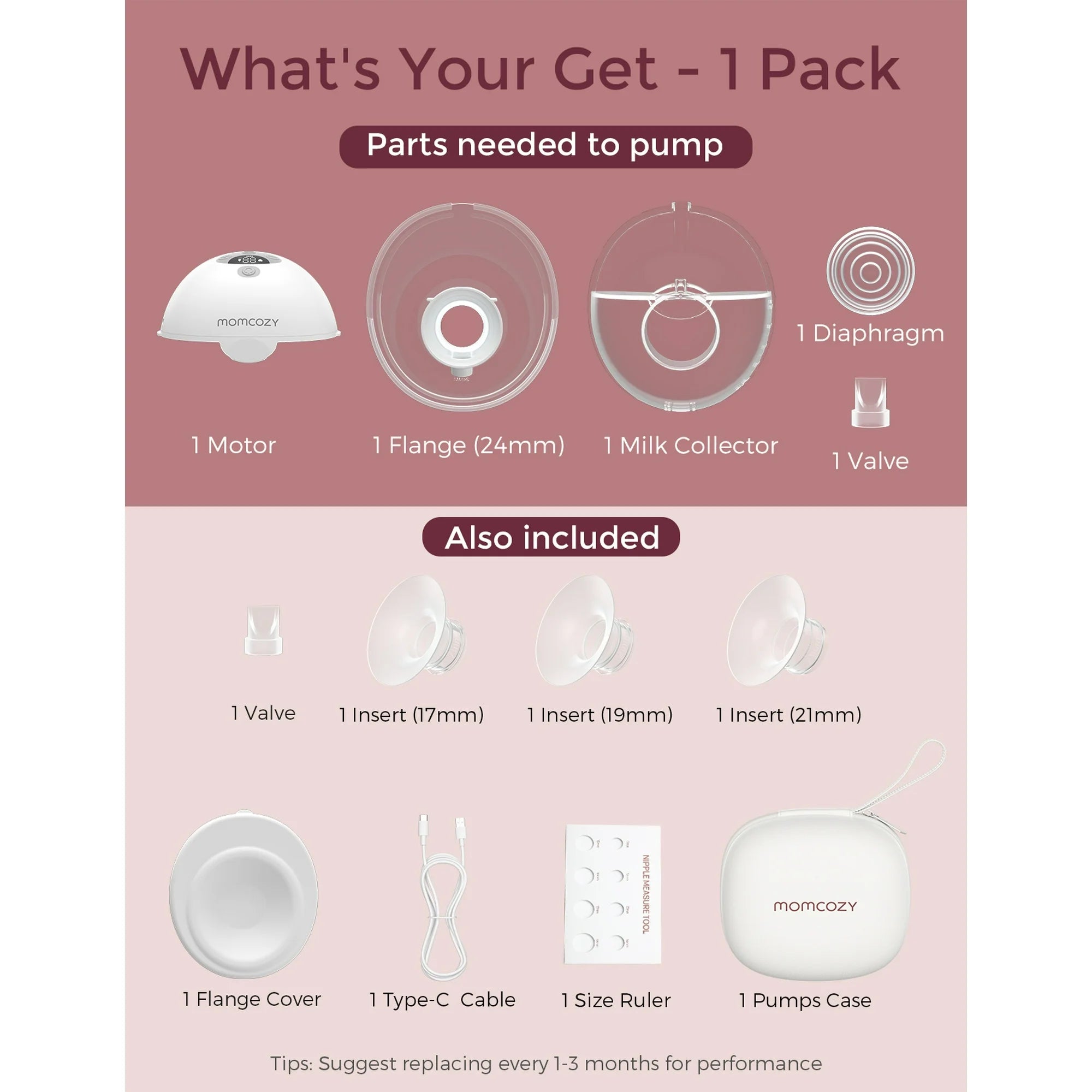 Momcozy M5 Wearable Single Breast Pump – Painless Horizontal Pumping with Vibrate-to-Pump Mode, Hands-Free & Ultra-Lightweight Design