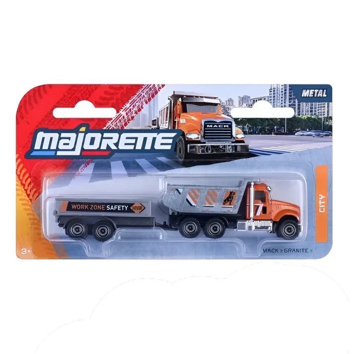 Majorette City Trailers Die-Cast Vehicle Set with Trailer – Metal Miniature Toy Vehicles | 6 Assorted Variants | Moving Parts | 13cm Collectible Toy Cars for Kids 3+ Years