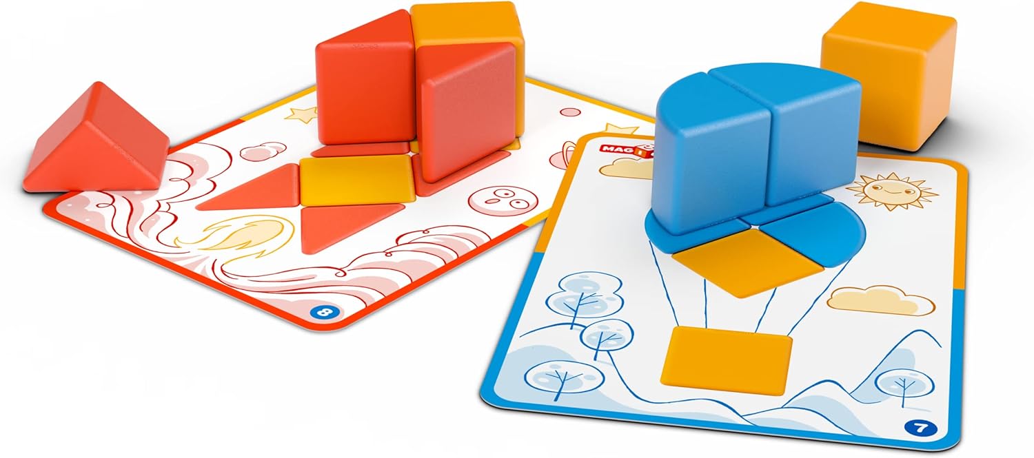 Geomag Magicube Magnetic Building Blocks & Fun Card Activities 16 Pieces For Ages 2-5 Years