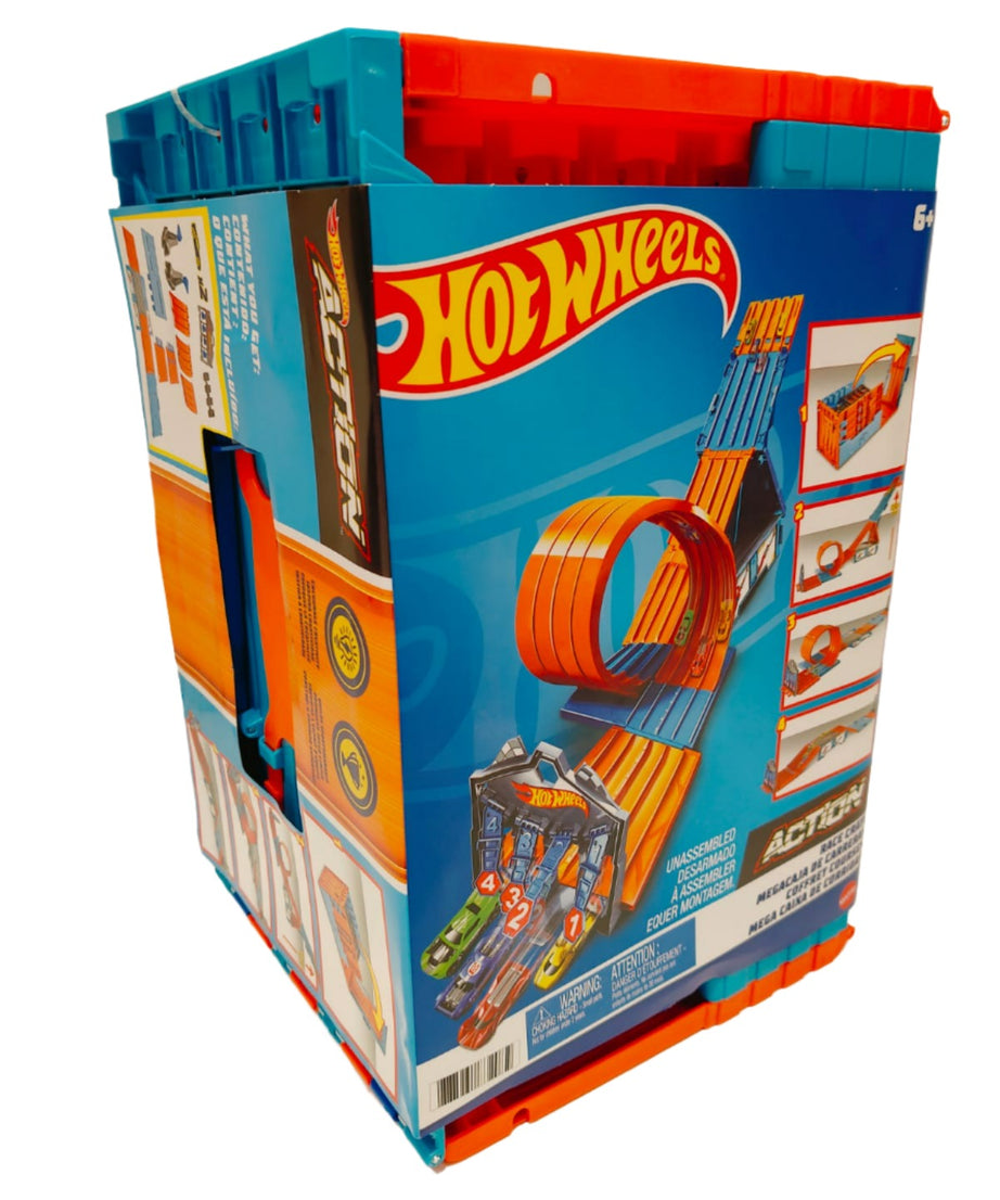 Hot Wheels Action Race Crate Unassembled 3-in-1 Track Playset for Ages 6+ Years