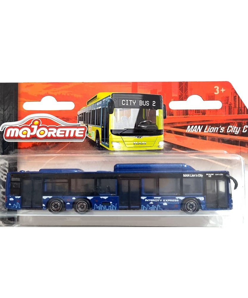 Majorette MAN City Bus Series - Lion’s City C & Lion’s Coach L | Die-Cast Model with Authentic Details | 1:110 Scale | Collector’s Edition | Free-Rolling Wheels - MINIMEE KIDS