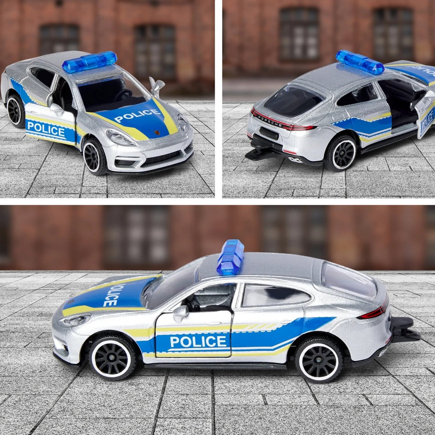 Majorette Creatix Police Station – 3-Story Police Set with Porsche Panamera Police Car, Toy Police Station for Kids Ages 5+ with Manual Lift, Helicopter Pad, Garage, and Access Ramps