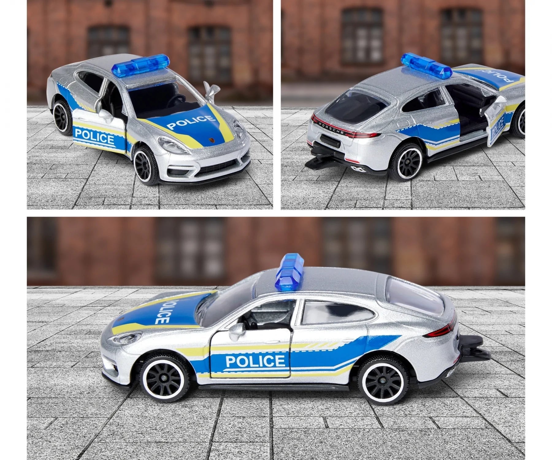 Majorette Creatix Police Station – 3-Story Police Set with Porsche Panamera Police Car, Toy Police Station for Kids Ages 5+ with Manual Lift, Helicopter Pad, Garage, and Access Ramps