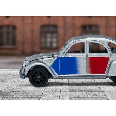 Majorette Vintage Deluxe Metal Series Citroën 2CV – 1:64 Scale Die-Cast Car with Rubber Tires, Suspension & Opening Parts | Collector’s Edition with Metal Tin Box | Licensed Vehicle