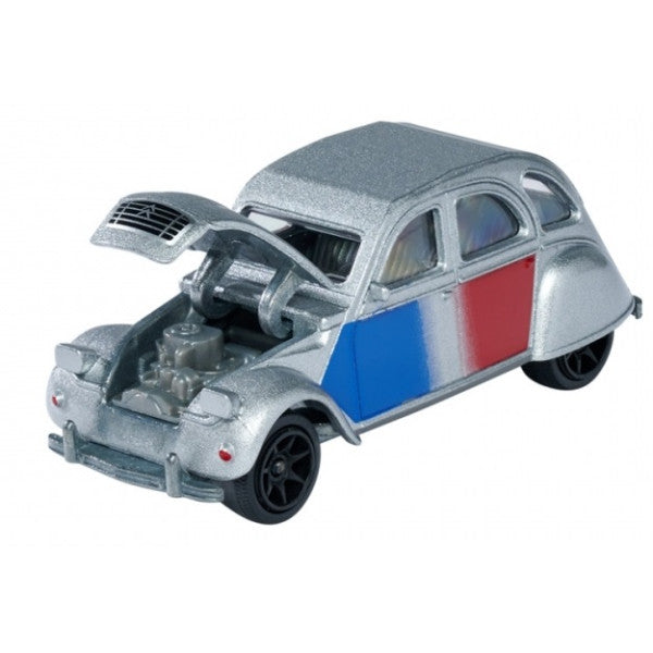 Majorette Vintage Deluxe Metal Series Citroën 2CV – 1:64 Scale Die-Cast Car with Rubber Tires, Suspension & Opening Parts | Collector’s Edition with Metal Tin Box | Licensed Vehicle