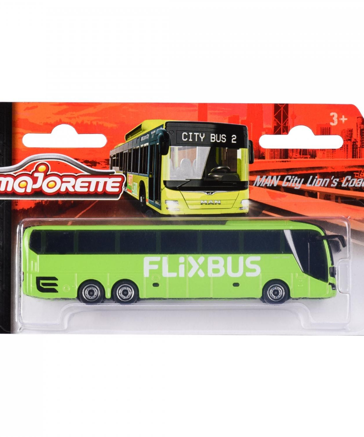 Majorette MAN City Bus Series - Lion’s City C & Lion’s Coach L | Die-Cast Model with Authentic Details | 1:110 Scale | Collector’s Edition | Free-Rolling Wheels - MINIMEE KIDS