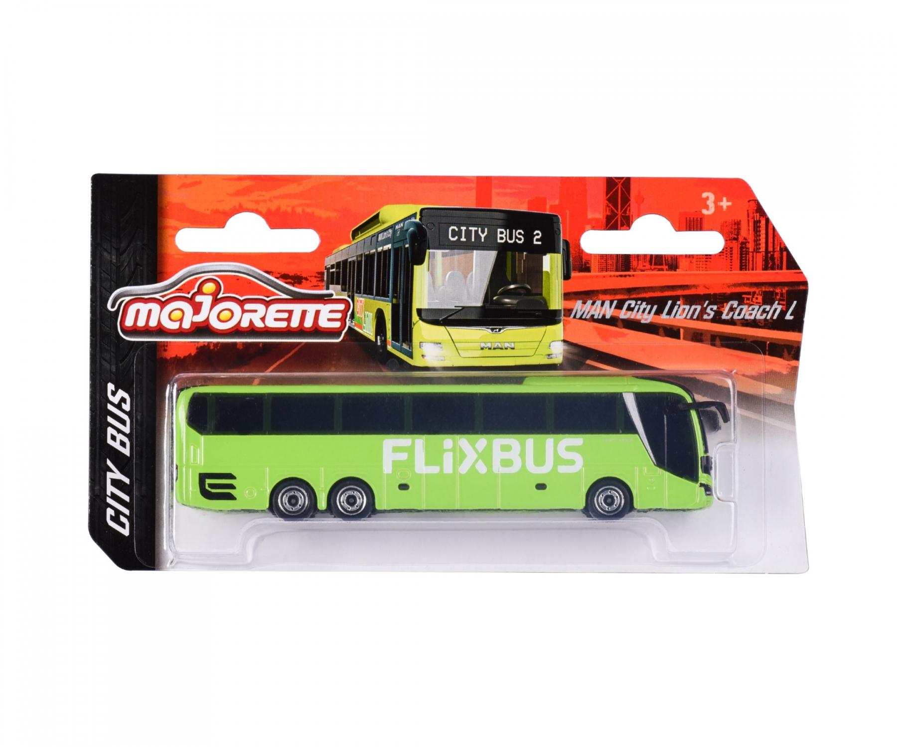 Majorette MAN City Bus Series - Lion’s City C & Lion’s Coach L | Die-Cast Model with Authentic Details | 1:110 Scale | Collector’s Edition | Free-Rolling Wheels