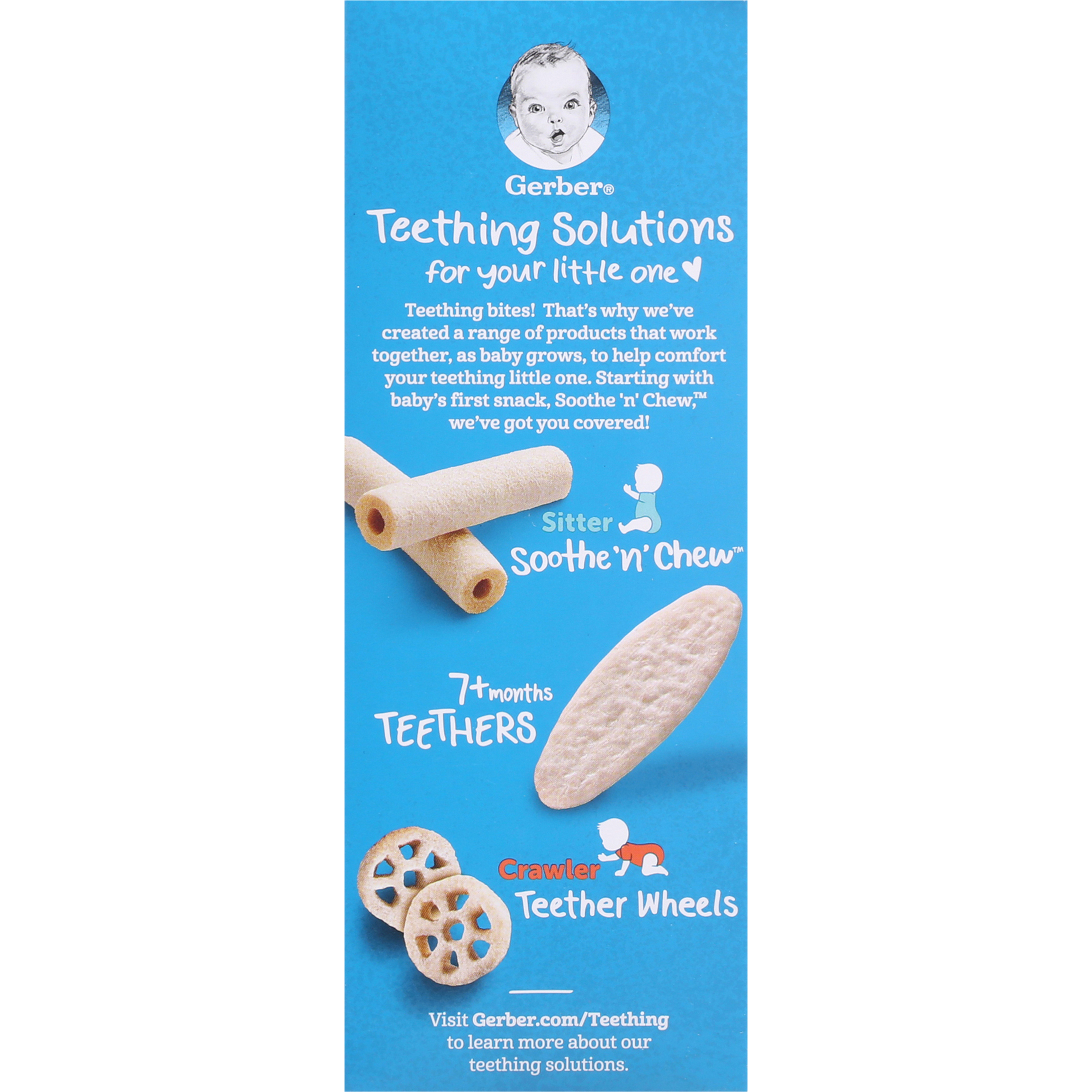 Gerber Snacks for Baby Teethers Gentle Teething Wafers - Mango Raspberry | 7+ Months | Non-GMO | 12 Individually Wrapped 2-Packs | 24 Wafers | 48g