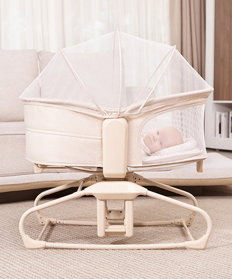 Mastela 4-in-1 Swing & Bassinet | Multi-Function Baby Cradle, Bedside Sleeper & Stationary Seat with Bluetooth & Melodies | 0-36 Months (Upto 15 Kg) | Minimee