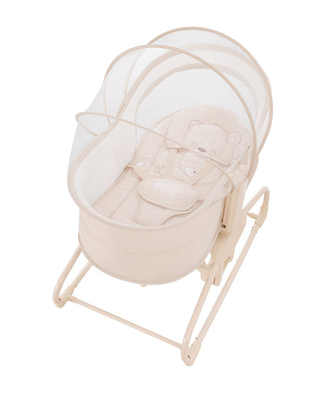 Mastela 4-in-1 Swing & Bassinet | Multi-Function Baby Cradle, Bedside Sleeper & Stationary Seat with Bluetooth & Melodies | 0-36 Months (Upto 15 Kg) | Minimee