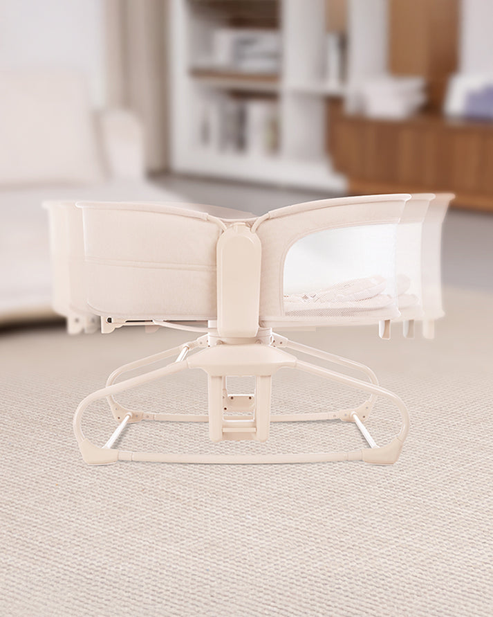 Mastela 4-in-1 Swing & Bassinet | Multi-Function Baby Cradle, Bedside Sleeper & Stationary Seat with Bluetooth & Melodies | 0-36 Months (Upto 15 Kg) | Minimee