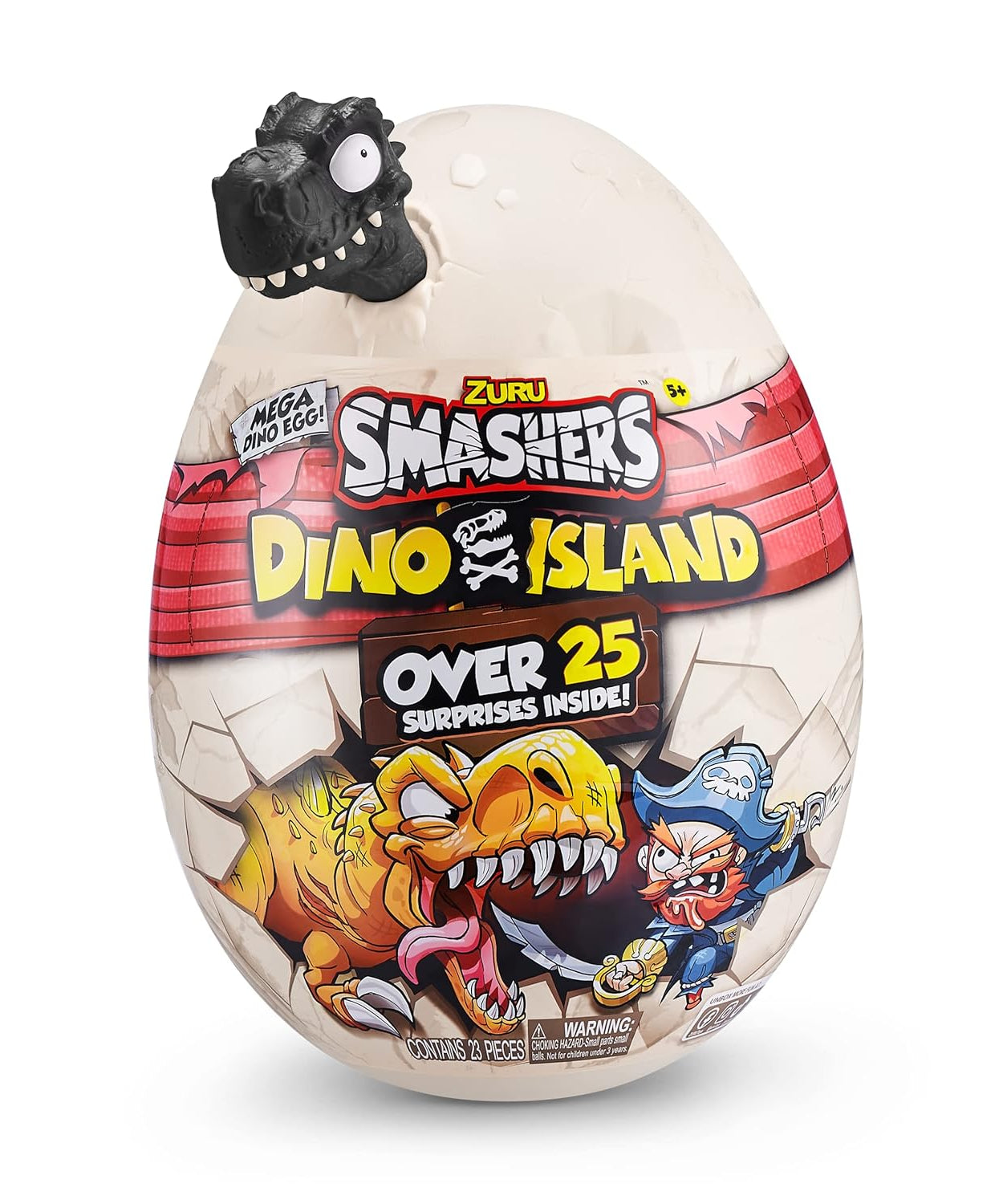 ZURU Smashers Dino Island Mega Dino Egg – 25+ Surprises, Dinosaur Toys for Kids, Includes Slime, Sand & More, Ages 5+ - MINIMEE KIDS