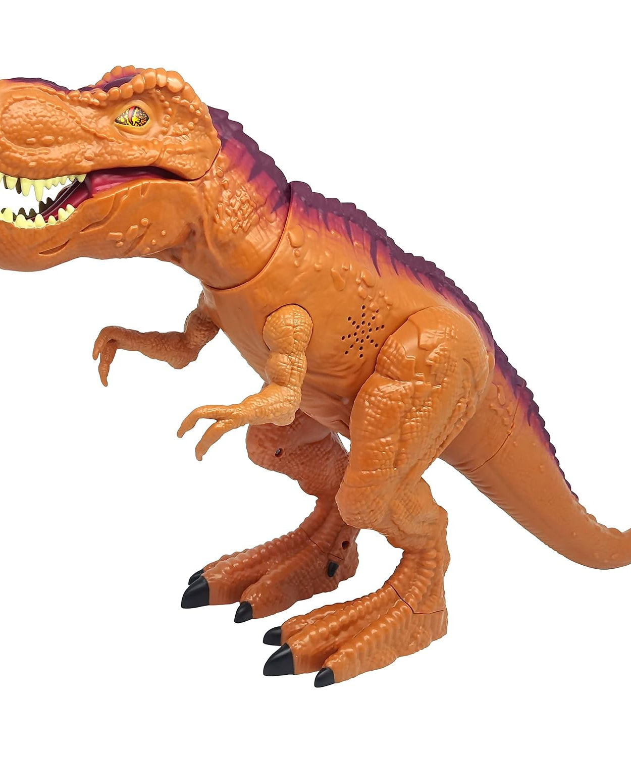 Dragon-i Toys Mighty Megasaur Twist and Bend Roaring T-Rex - Ferocious Roar, Biting Action, Light-Up Eyes & Mouth, Poseable Arms, Tail-Activated Head Movement