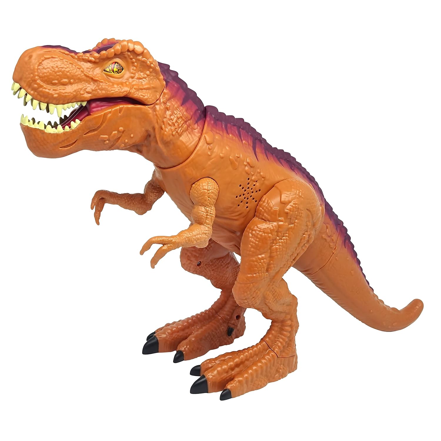 Dragon-i Toys Mighty Megasaur Twist and Bend Roaring T-Rex - Ferocious Roar, Biting Action, Light-Up Eyes & Mouth, Poseable Arms, Tail-Activated Head Movement