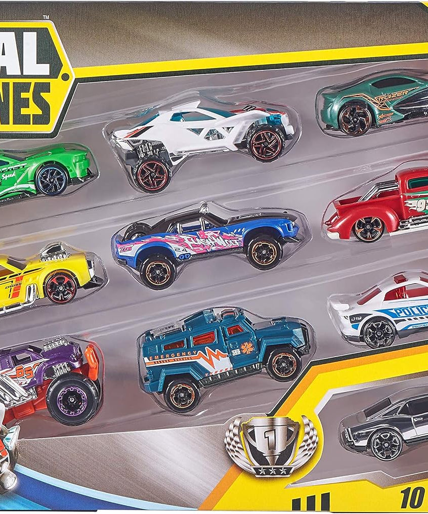 Zuru Metal Machines - 10 Pack Diecast Cars (Assorted - Images are for reference only same will not be come) 1:64 Scale, Collectible Cars for 3+ Years, Compatible with Metal Machines Playsets - MINIMEE KIDS