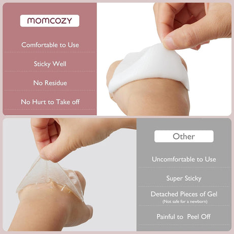 Momcozy Hydrogel Breast Pads with Lanolin – Cooling Relief for Sore and Cracked Nipples, Moisturizing and Repairing – Pack of 6