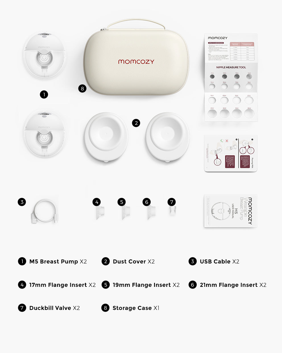Momcozy M5 Wearable Breast Pump - 2 Pumps | Electric, Painless, Portable & Discreet Pumping Solution - MINIMEE KIDS