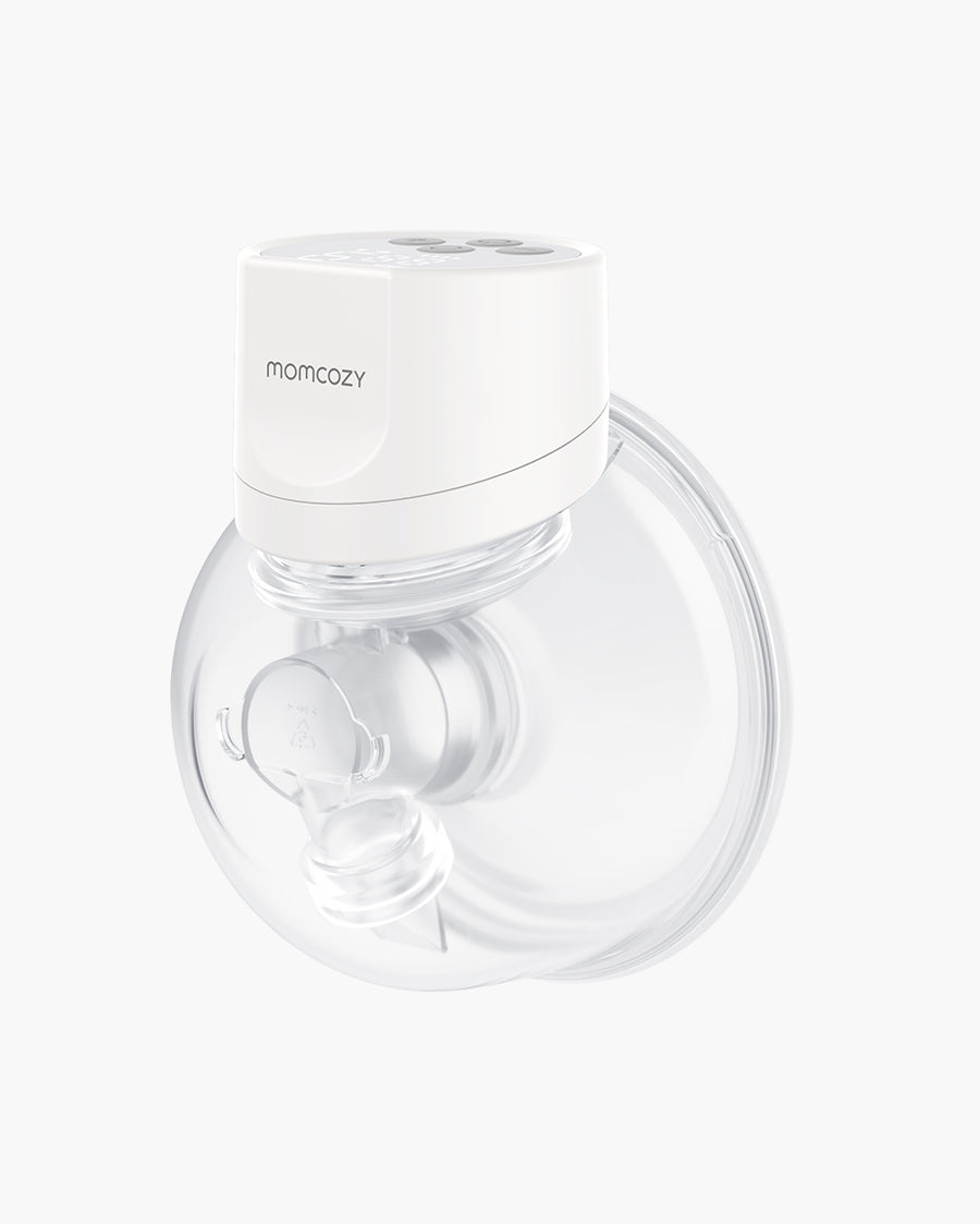 Momcozy S12 Pro Wearable Single Electric Breast Pump – Hands-Free, 24mm, White, Silent & Portable with 3 Modes, 9 Suction Levels, Leakproof Design, Rechargeable & BPA-Free