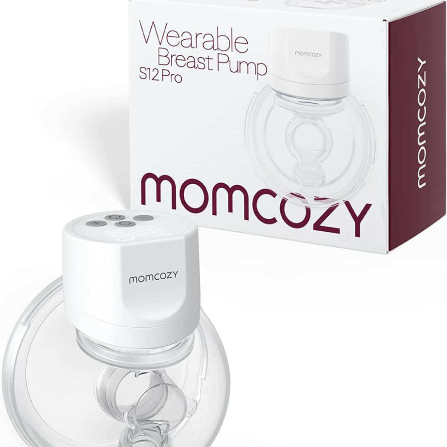 Momcozy S12 Pro Wearable Single Electric Breast Pump – Hands-Free, 24mm, White, Silent & Portable with 3 Modes, 9 Suction Levels, Leakproof Design, Rechargeable & BPA-Free