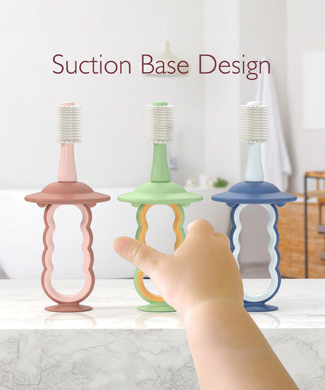 Momcozy 360° Silicone Ultra-Soft Toothbrush for 12+ Months – Gentle and Effective Oral Care for Babies - Color May Vary (As per Availability)