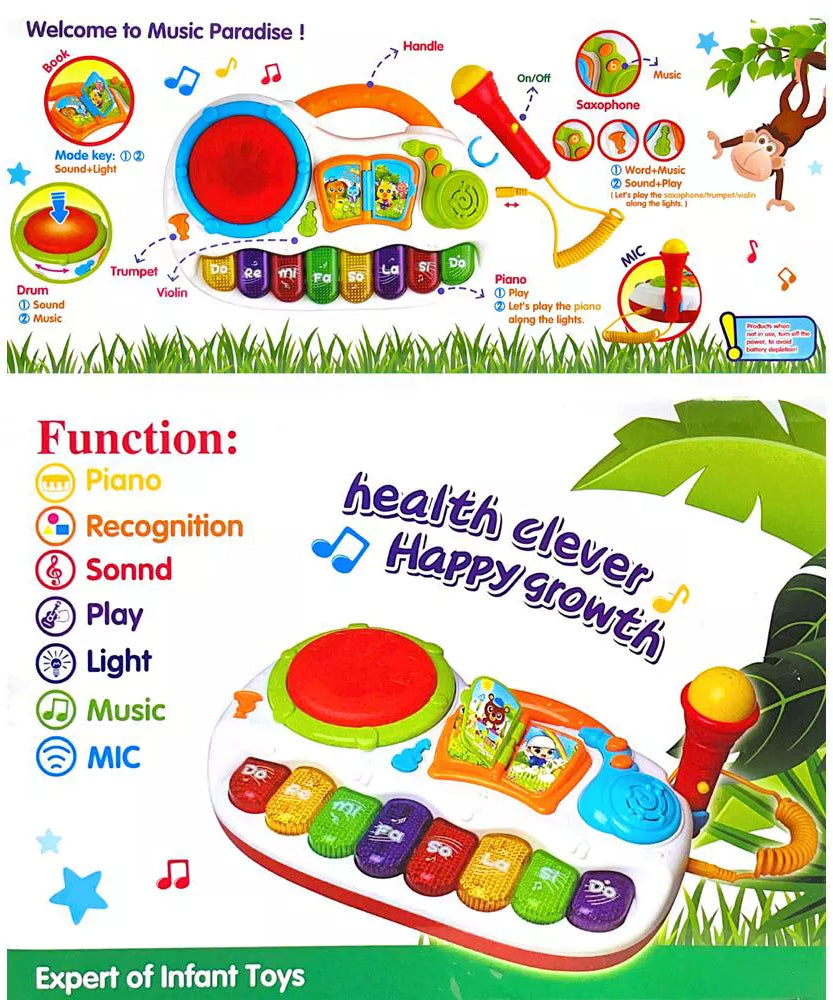 Fivestar Learning Fun Music Piano with Mic | Interactive Toy 12m+