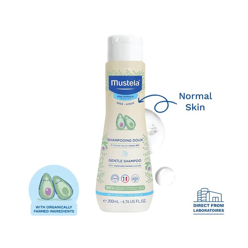 Mustela Gentle Shampoo with Organic Avocado - 200ml - MINIMEE KIDS